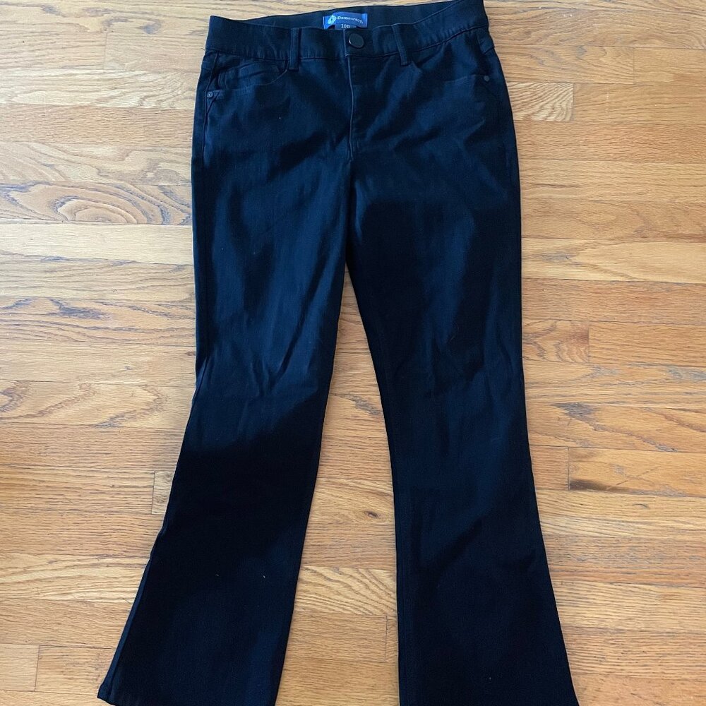 Democracy Petite Black Denim Bellbottoms 10P